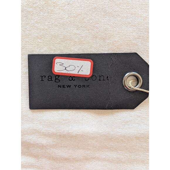 NWT Rag & Bone New York Cable Knit Scarf 100% Wool Ivory Gray $250 MSRP - Picture 12 of 12